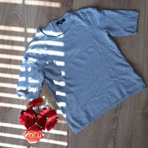 Short Sleeve Gray Sweater